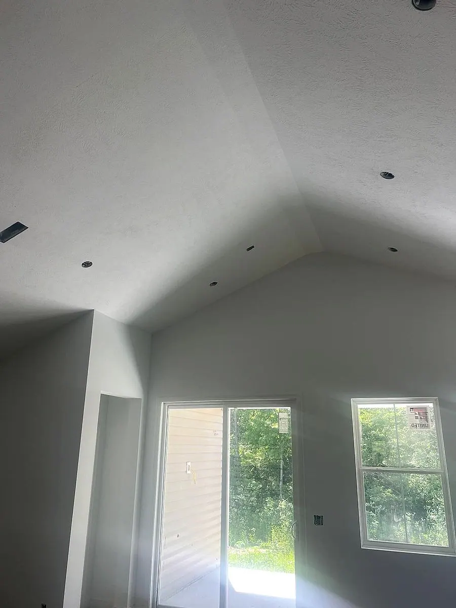 Cathedral ceiling finished perfectly smooth in Lorain, Ohio